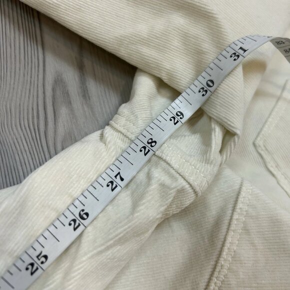 Talbots Corduroy Jeggings High Waist Ankle Length Women’s Ivory Cream Size 14 - Picture 8 of 11